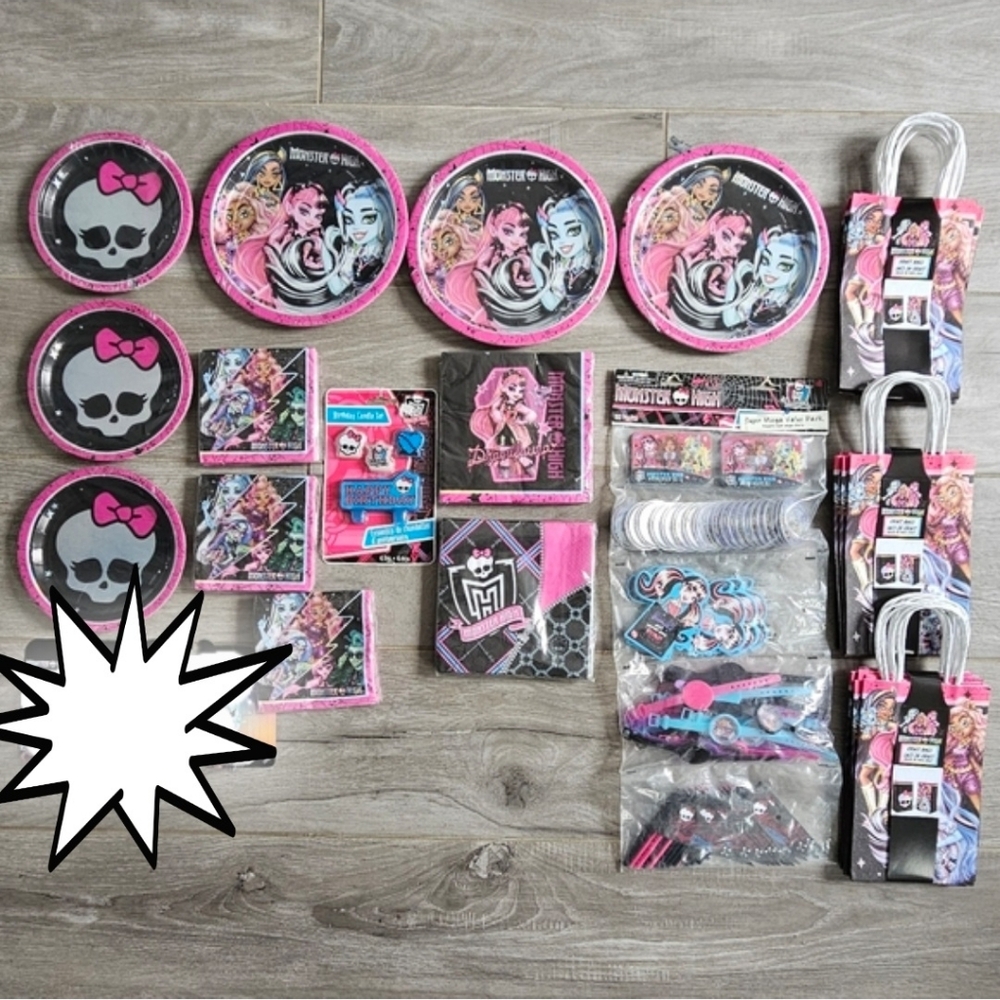 MONSTER HIGH Birthday Party Bundle NWT